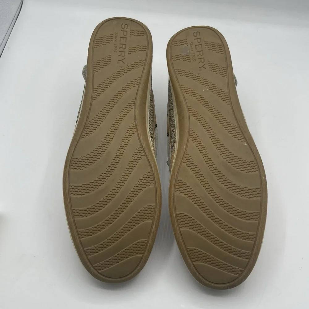 Sperry Top‎ Sider Shoes Women's 8 Songfish Boat Deck Leather STS95588 Beige